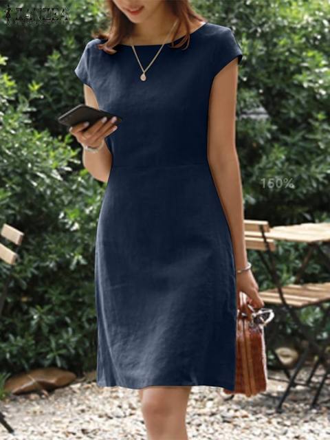 Robe femme décontractée chic encolure ronde – Image 3
