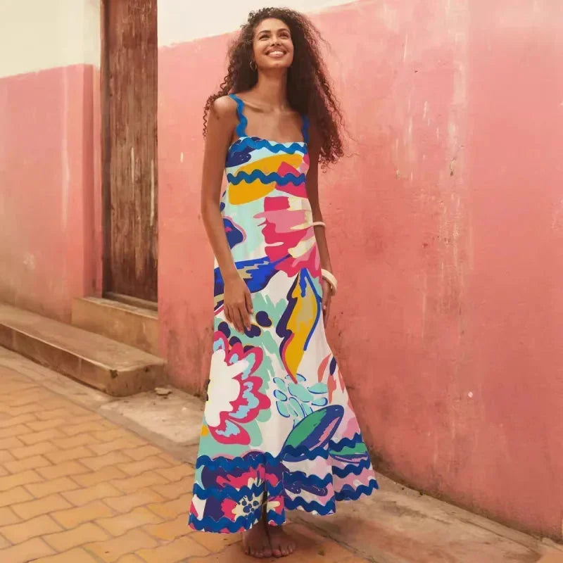 Robe femme estivale chic imprimé vibrant – Image 9
