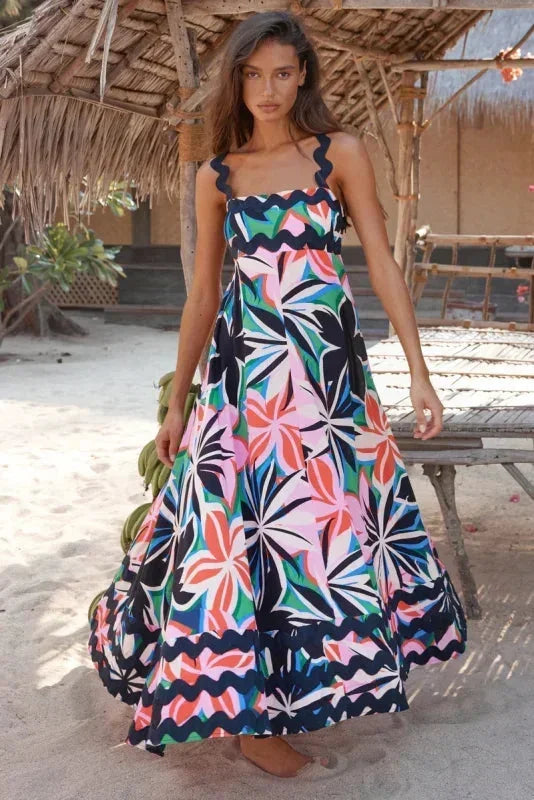 Robe femme estivale chic imprimé vibrant – Image 4