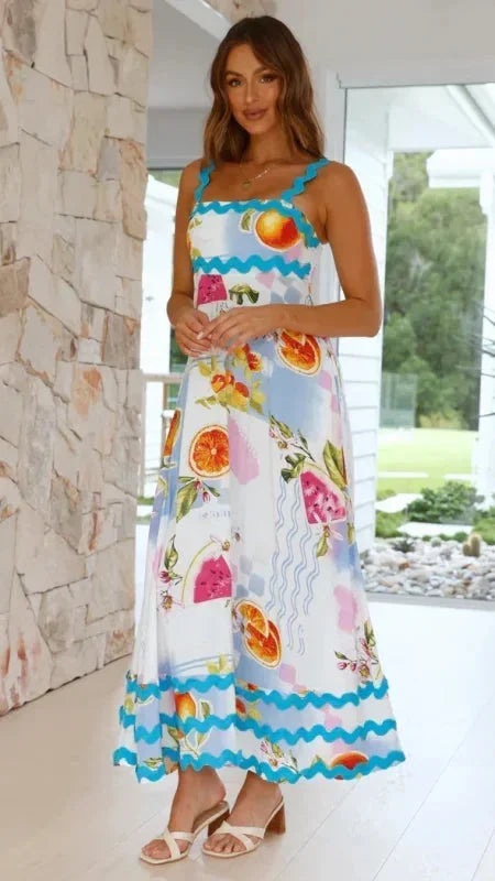 Robe femme estivale chic imprimé vibrant – Image 29
