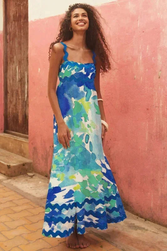 Robe femme estivale chic imprimé vibrant – Image 3