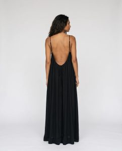 Robe femme dos nu lien à nouer doublée été