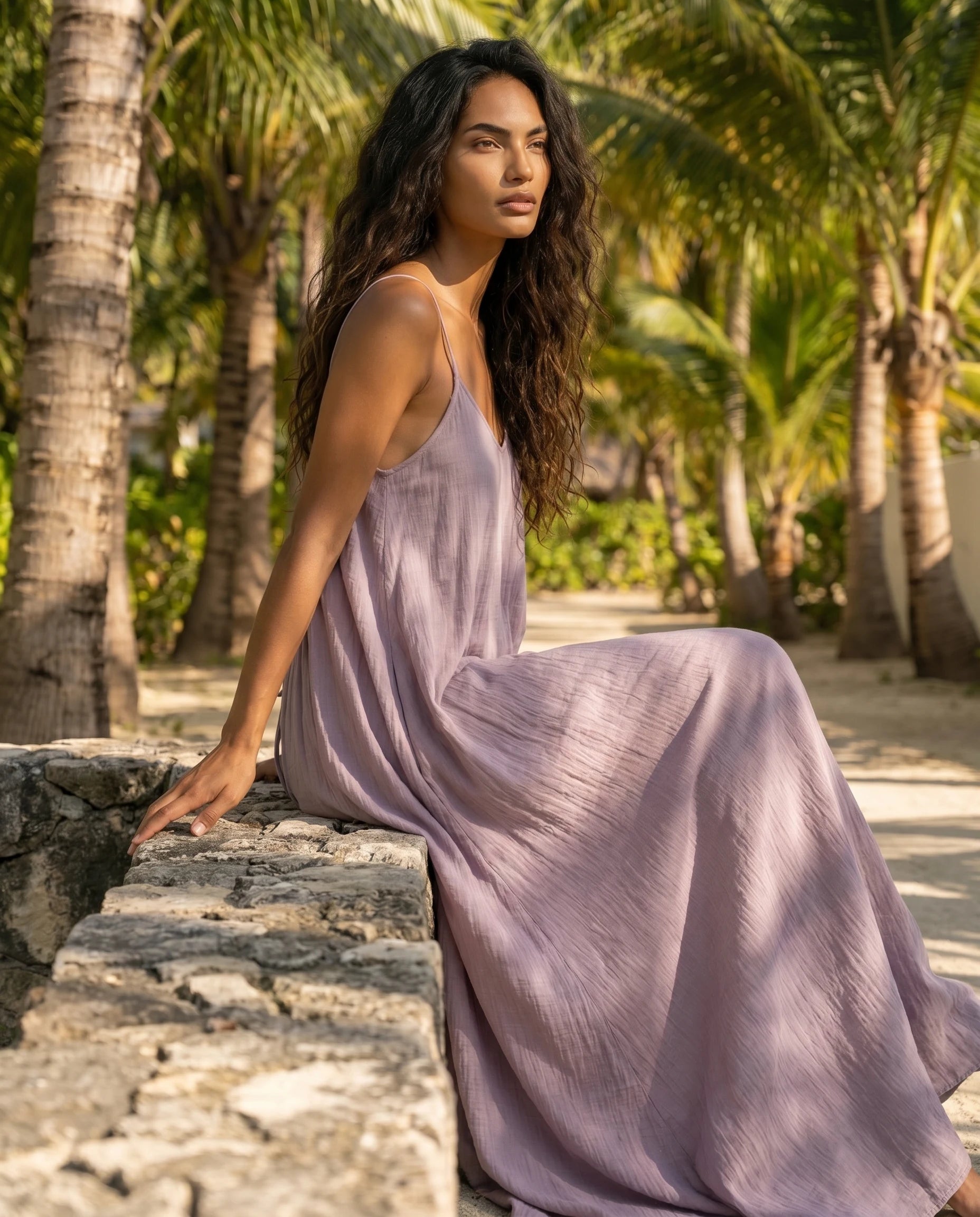 Robe femme dos nu lien à nouer doublée été – Image 24