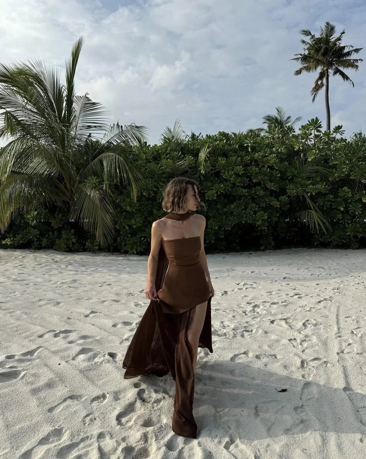 Robe femme soirée asymétrique élégante – Image 10