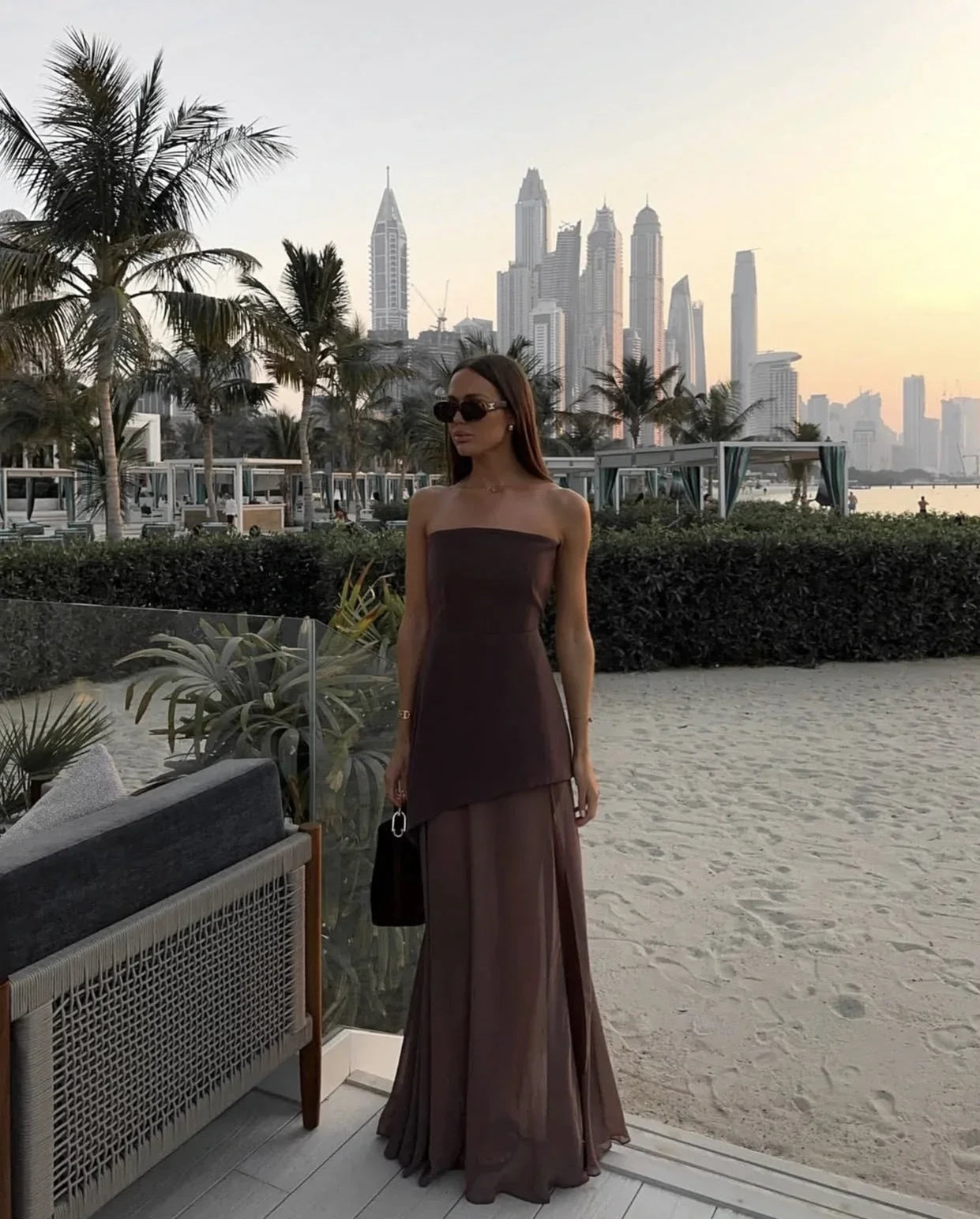 Robe femme soirée asymétrique élégante – Image 2