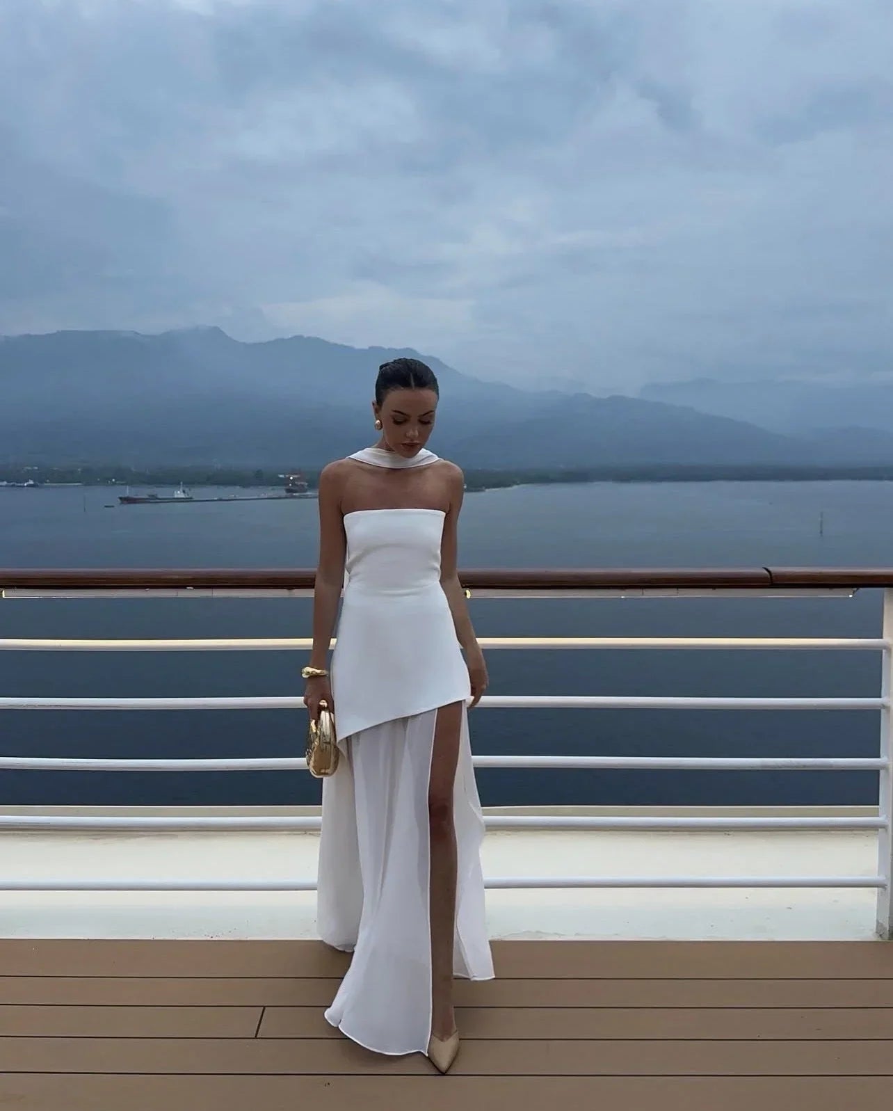 Robe femme soirée asymétrique élégante – Image 5