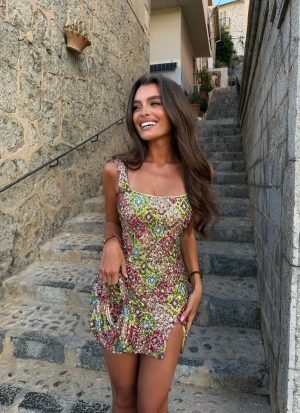 Robe femme soirée estivale coupe ajustée