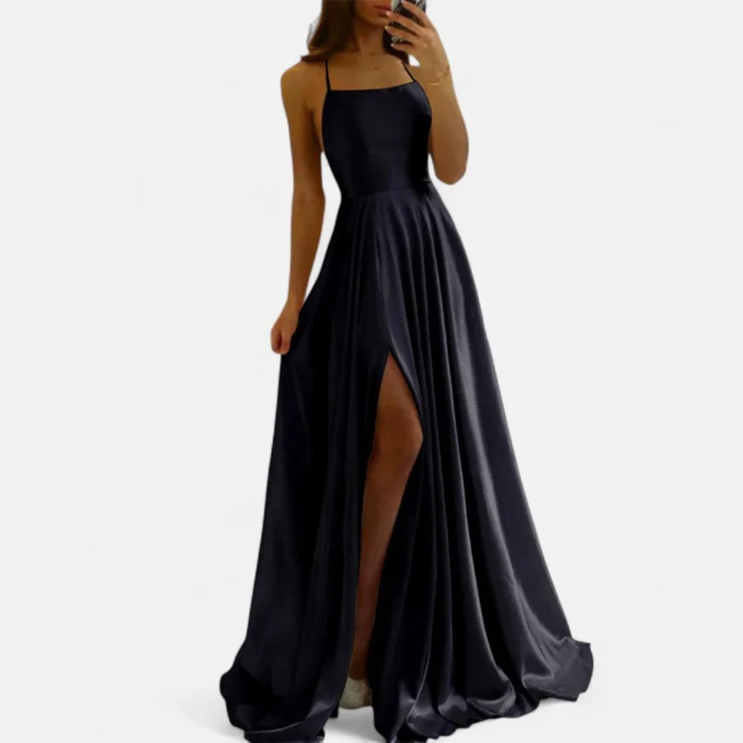 Robe femme longue fluide pour cérémonie printemps été – Image 3
