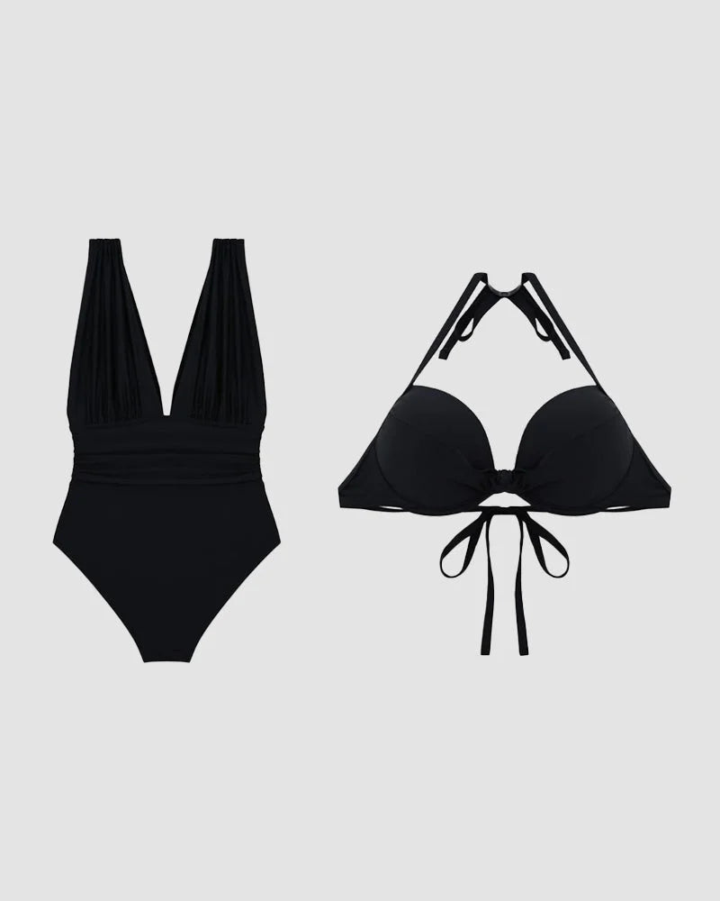 Maillot de bain femme sculptant maintien intégré intemporel – Image 7